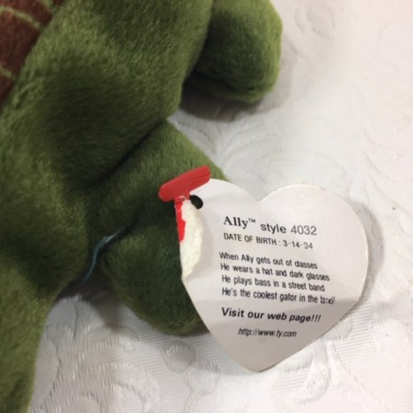 Original Beanie Baby Ally the Alligator With Tags 1993 10" - Picture 9 of 9